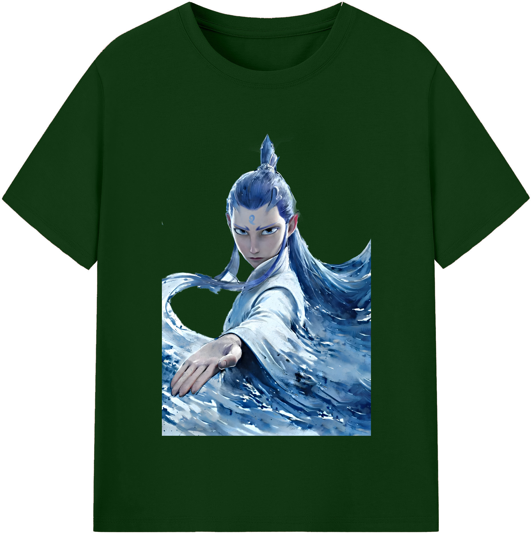 （画像用） Ne Zha 2 ナタ 魔童の大暴れ 綿100％半袖Tシャツ（フロントプリント）